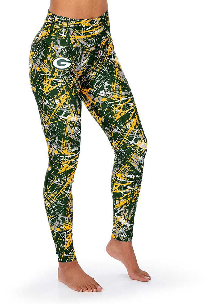 Zubaz Green Bay Packers Womens Green Firework Pants