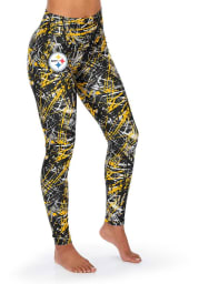 Zubaz Pittsburgh Steelers Womens Black Firework Pants