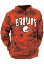 Zubaz Cleveland Browns Mens Brown Static Long Sleeve Hoodie