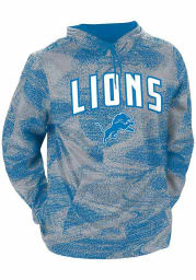 Zubaz Detroit Lions Mens Blue Static Long Sleeve Hoodie