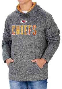 Zubaz Kansas City Chiefs Mens Grey Static Long Sleeve Hoodie