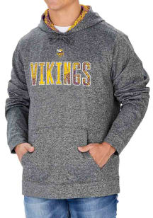Zubaz Minnesota Vikings Mens Grey Static Hood