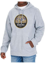 Zubaz Baltimore Ravens Mens Grey Graphic Long Sleeve Hoodie