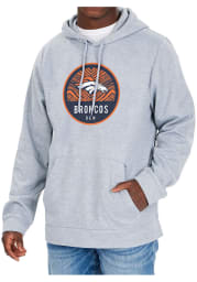 Zubaz Denver Broncos Mens Grey Graphic Long Sleeve Hoodie