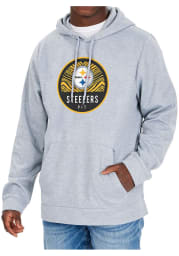Zubaz Pittsburgh Steelers Mens Grey Graphic Long Sleeve Hoodie