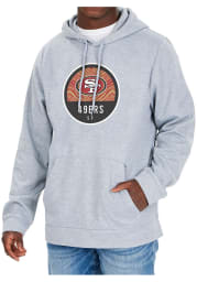 Zubaz San Francisco 49ers Mens Grey Graphic Long Sleeve Hoodie