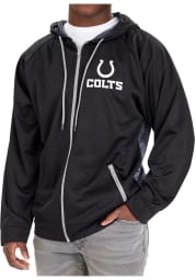 Zubaz Indianapolis Colts Mens Black Viper Full Zip Long Sleeve Hoodie