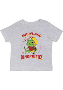 Infant Maryland Terrapins Grey Vive La Fete Dino-Riffic Short Sleeve T-Shirt