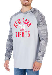 Zubaz New York Giants Mens Grey Lightweight Camo Long Sleeve Hoodie