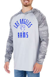 Zubaz Los Angeles Rams Mens Grey Lightweight Camo Long Sleeve Hoodie
