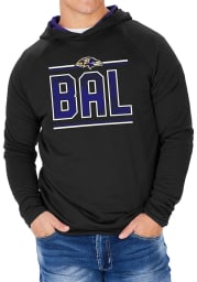 Zubaz Baltimore Ravens Mens Black Lightweight Static Long Sleeve Hoodie