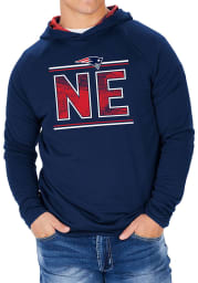 Zubaz New England Patriots Mens Navy Blue Lightweight Static Long Sleeve Hoodie