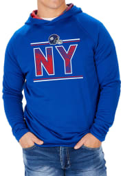 Zubaz New York Giants Mens Blue Lightweight Static Long Sleeve Hoodie