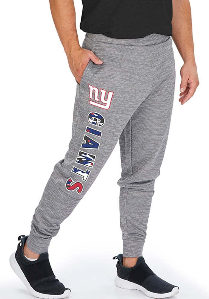 Zubaz New York Giants Mens Grey Space Dye Lines Sweatpants