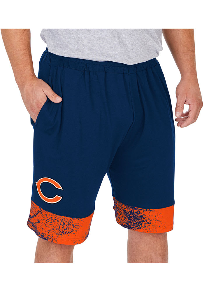 Zubaz Chicago Bears Mens Navy Blue Slider Shorts