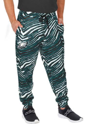 Zubaz Philadelphia Eagles Mens Green Zebra Jogger Sweatpants