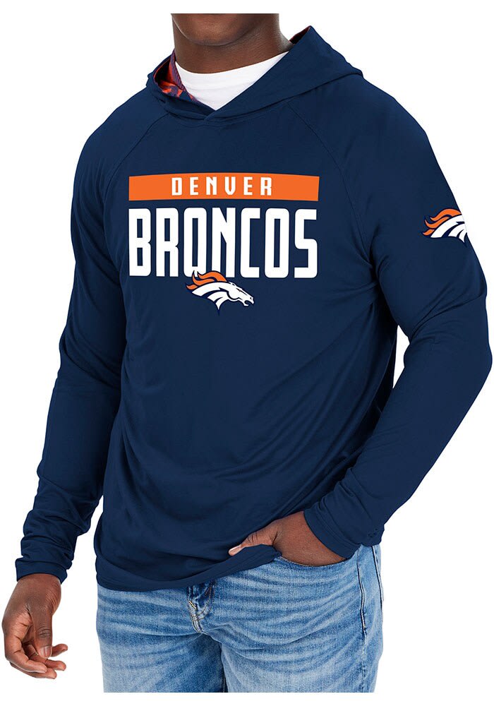 Denver Broncos Camo Hoodie, Navy Blue/Orange