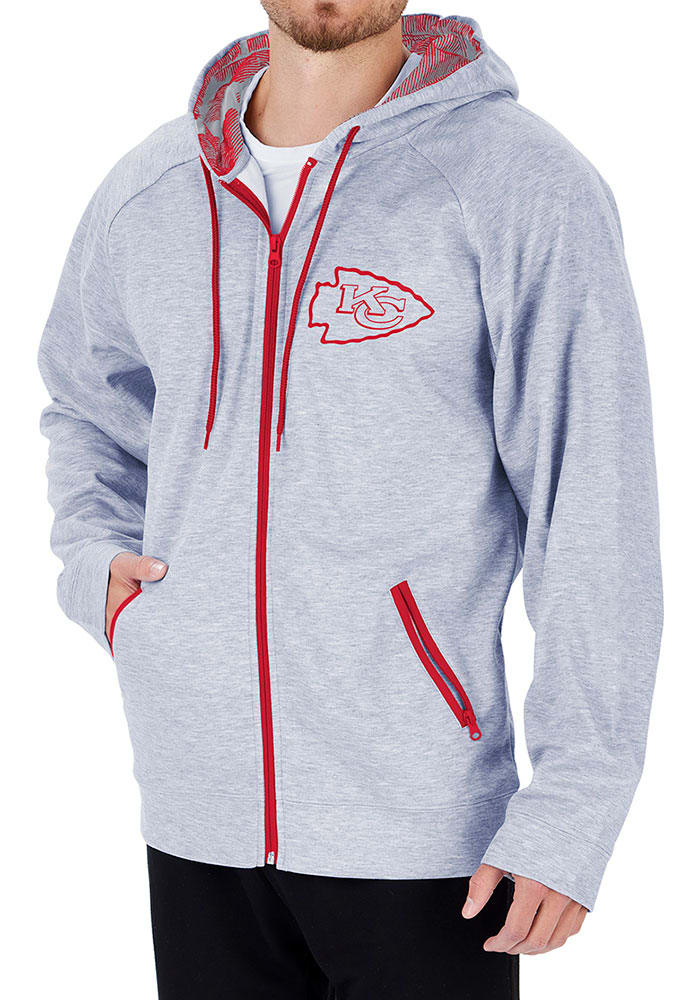 Men's Antigua White Kansas City Chiefs Victory Full-Zip Hoodie Size: Small