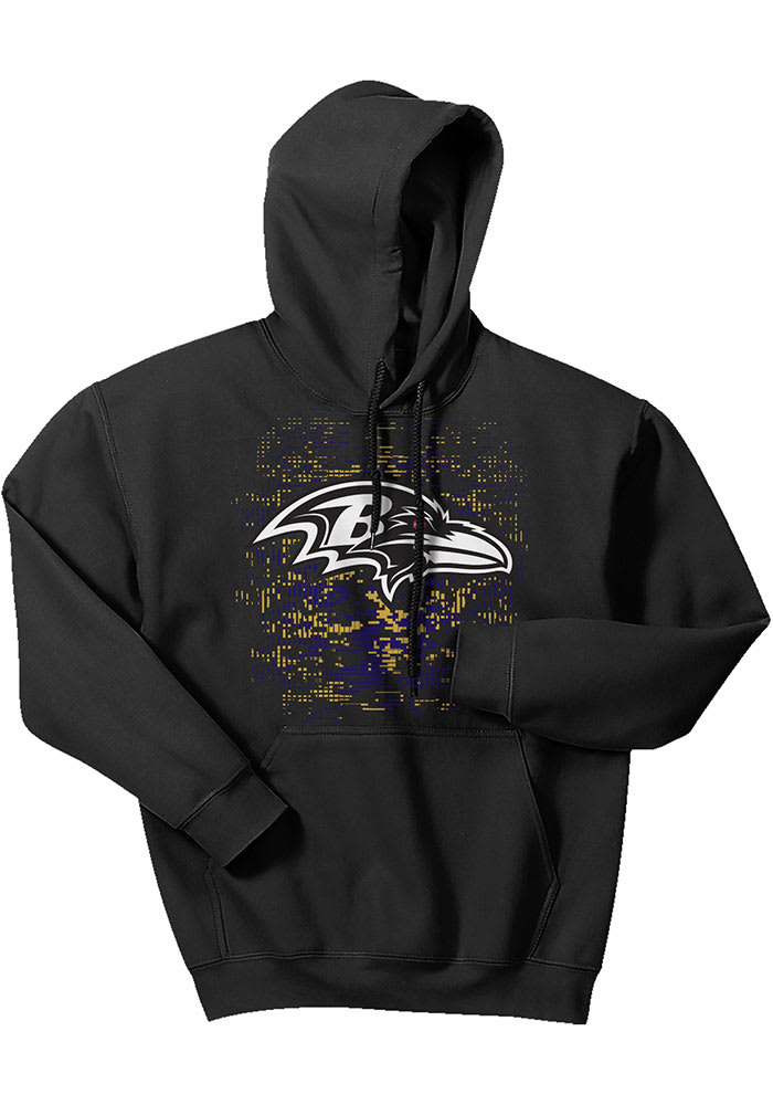 Zubaz Baltimore Ravens Mens Purple DIGITAL LOGO Long Sleeve Hoodie