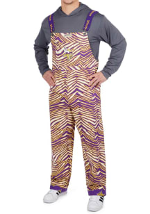 Zubaz Minnesota Vikings Mens Purple Zebra Bib Pants