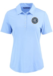 Cutter and Buck New York City FC Womens Light Blue Coastline Eco Short Sleeve Polo Shirt