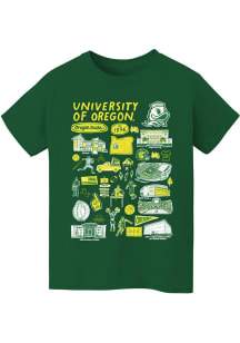 Youth Oregon Ducks Green Vive La Fete Impressions Short Sleeve T-Shirt