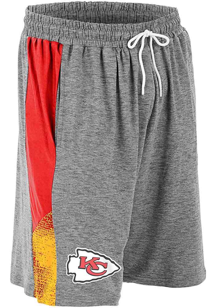 Zubaz Kansas City Chiefs Mens Grey Space Dye Shorts