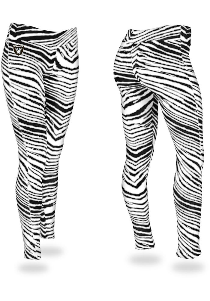 Zubaz Las Vegas Raiders Womens Black Zebra Pants
