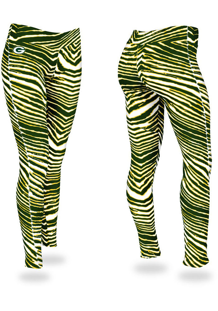 Zubaz Green Bay Packers Womens Green Zebra Pants