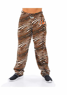 Zubaz Cincinnati Bengals Mens Black Traditional Three Color Zebra Sleep Pants