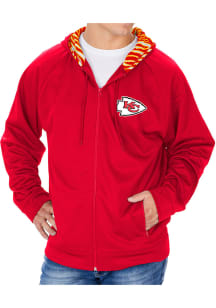 Zubaz Kansas City Chiefs Mens Red Bob Top Long Sleeve Full Zip Jacket