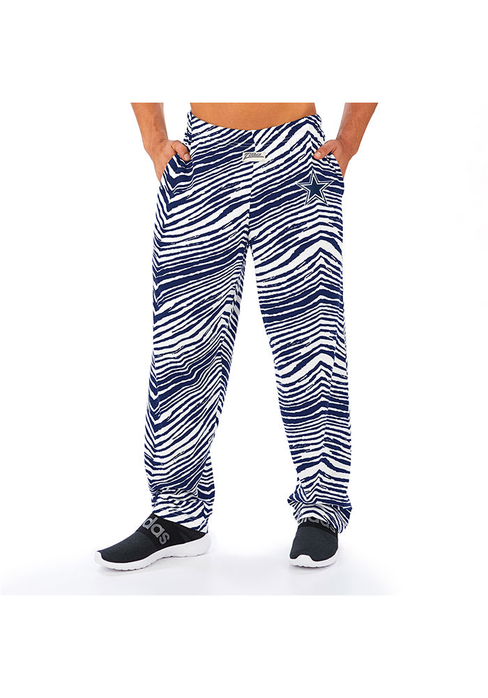 Detroit Lions ZUBAZ Blue White Vintage Zebra Logo Pants