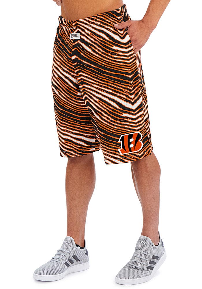 Zubaz Cincinnati Bengals Mens Black Zebra Monotone Long Sleeve