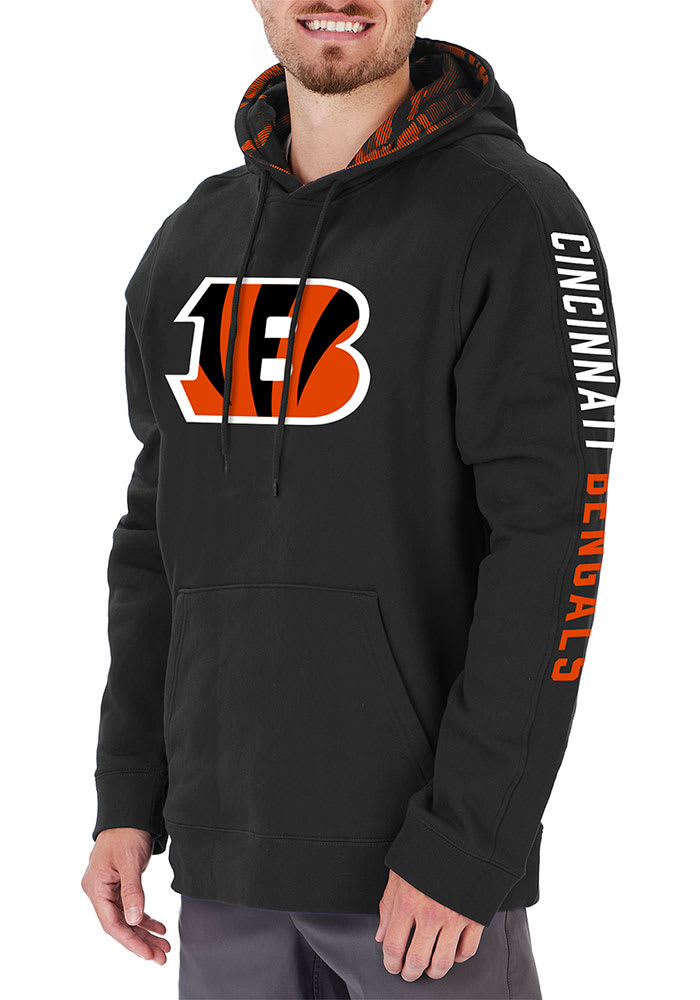 Zubaz Cincinnati Bengals Mens Black Zebra Monotone Long Sleeve