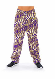 Zubaz Minnesota Vikings Mens Purple Traditional Three Color Zebra Sleep Pants