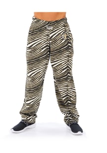 Zubaz New Orleans Saints Mens Black Traditional Three Color Zebra Sleep Pants