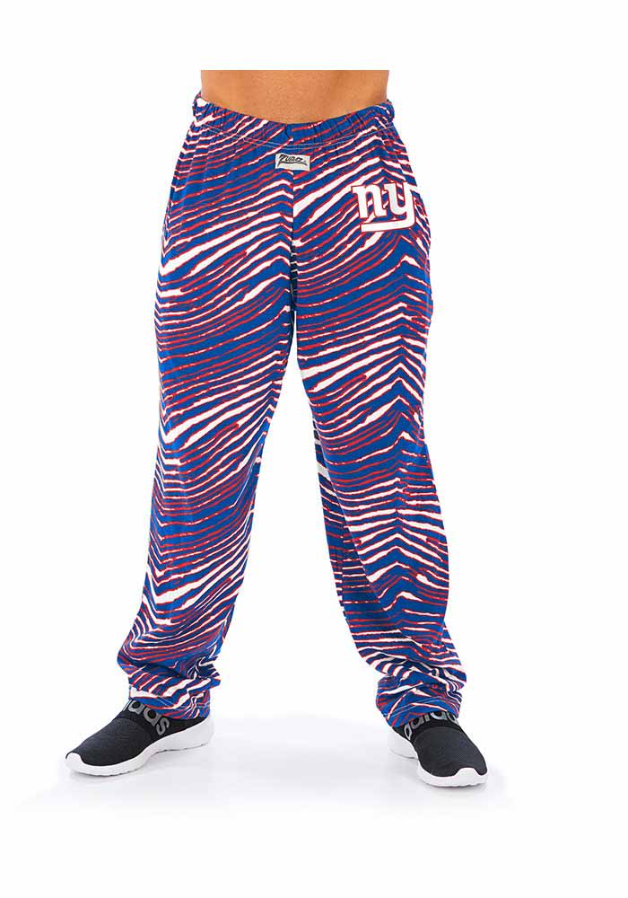 New York Giants Zubaz Red Traditional Three Color Zebra Sleep Pants