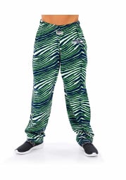 Zubaz Seattle Seahawks Mens Green Traditional Three Color Zebra Sleep Pants