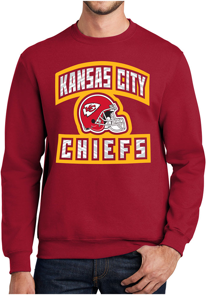 47 Kansas City Chiefs Mens Red Pop Imprint Headline Long Sleeve