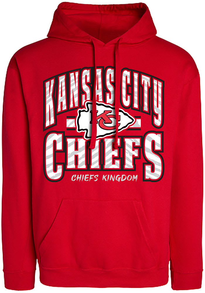 Zubaz Kansas City Chiefs Mens Red Arch Long Sleeve Hoodie