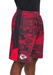 Zubaz Kansas City Chiefs Mens Red Camo Lines w/ Solid Shorts