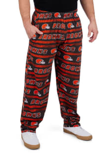 Zubaz Cleveland Browns Mens Brown Static Lines Sleep Pants