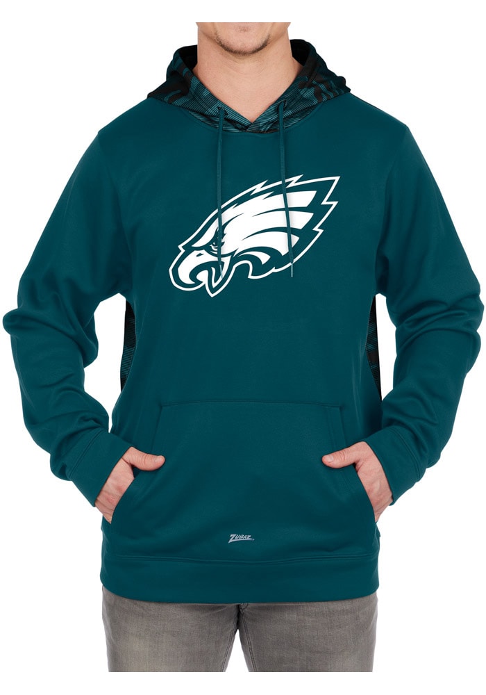 Philadelphia Eagles Zubaz Green Camo Lines Hood