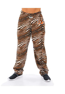 Zubaz Cincinnati Bengals Mens Black Zebra Logo Sleep Pants