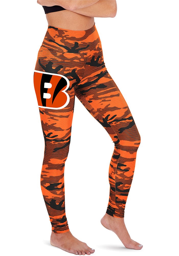 Cincinnati Bengals Screen Print Camo Pants, Black/Orange