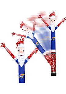 Kansas Jayhawks Black Outdoor Inflatable Santa team color and team logo