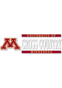 Minnesota Golden Gophers 6x2 Cross Country Auto Decal - Maroon