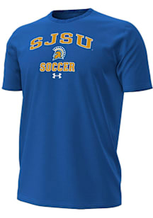 Under Armour San Jose State Spartans Blue Soccer Performance Short Sleeve T Shirt