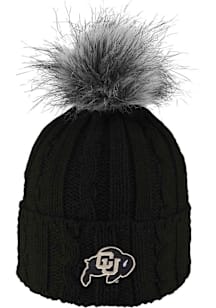 LogoFit Colorado Buffaloes Black Alps Pom Womens Knit Hat