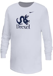 Nike Drexel Dragons Youth White School Logo Long Sleeve T-Shirt